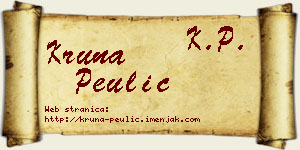 Kruna Peulić vizit kartica